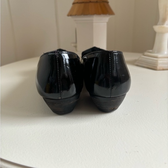 Vintage Ferragamo Black patent leather with short stacked heel size 8.5 classic - Picture 4 of 6
